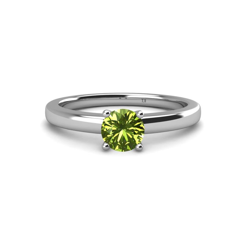 Kyle 6.50 mm Round Peridot Solitaire Engagement Ring 