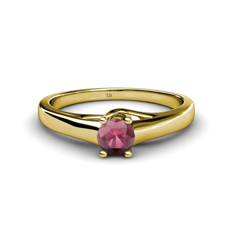 Nixie 0.50 ct Rhodolite Garnet Round (5.00 mm) Solitaire Engagement Ring  