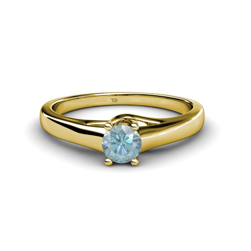 Nixie 0.40 ct Aquamarine Round (5.00 mm) Solitaire Engagement Ring  