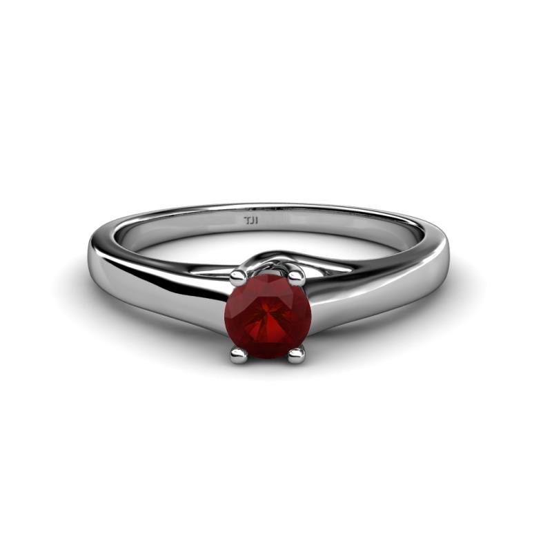 Nixie 0.63 ct Red Garnet Round (5.00 mm) Solitaire Engagement Ring  
