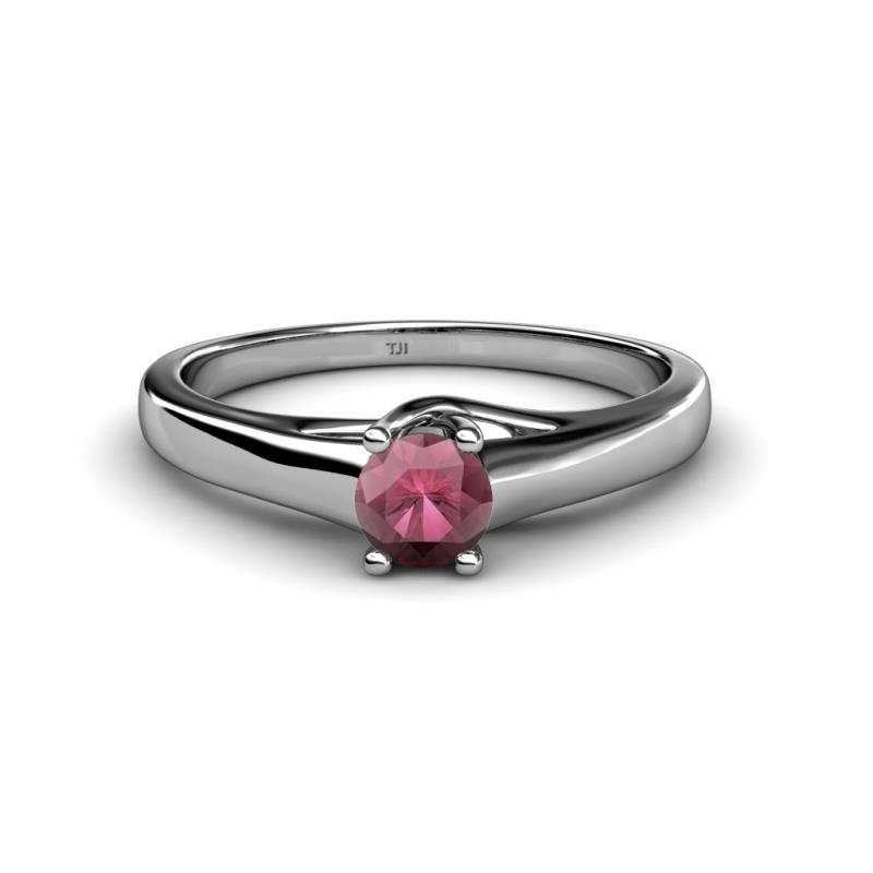Nixie 0.50 ct Rhodolite Garnet Round (5.00 mm) Solitaire Engagement Ring  