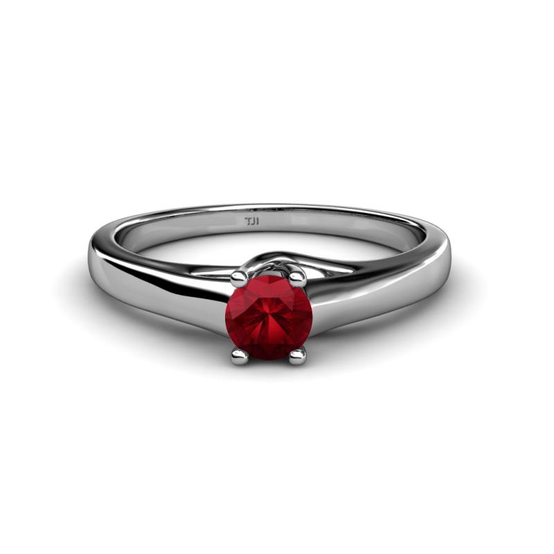 Nixie 0.55 ct Ruby Round (5.00 mm) Solitaire Engagement Ring  