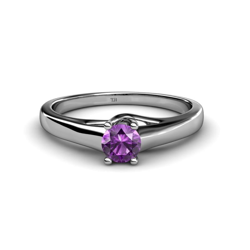 Nixie 0.40 ct Amethyst Round (5.00 mm) Solitaire Engagement Ring  