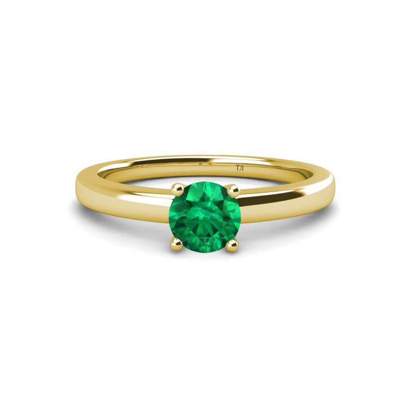Kyle 6.00 mm Round Emerald Solitaire Engagement Ring 