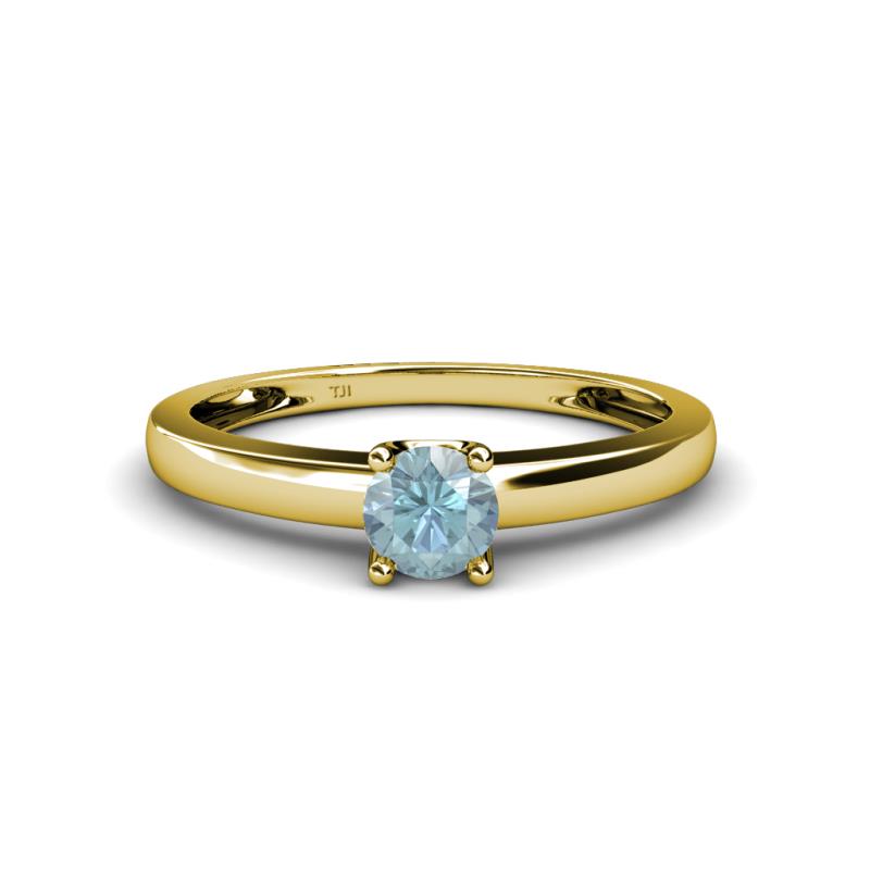 Ilone Aquamarine Solitaire Engagement Ring 