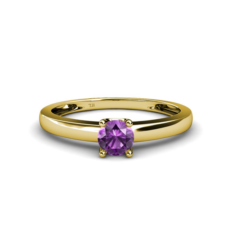 Ilone Amethyst Solitaire Engagement Ring 