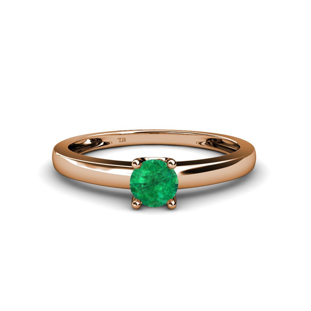Ilone Emerald Solitaire Engagement Ring 