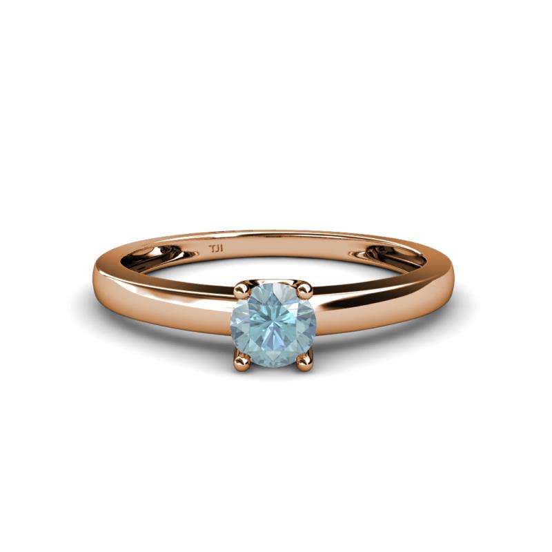 Ilone Aquamarine Solitaire Engagement Ring 