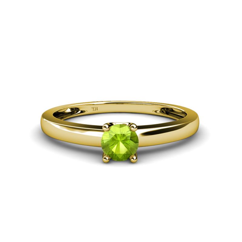 Ilone Peridot Solitaire Engagement Ring 
