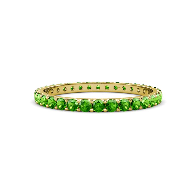 Audrey 2.00 mm Green Garnet U Prong Eternity Band 