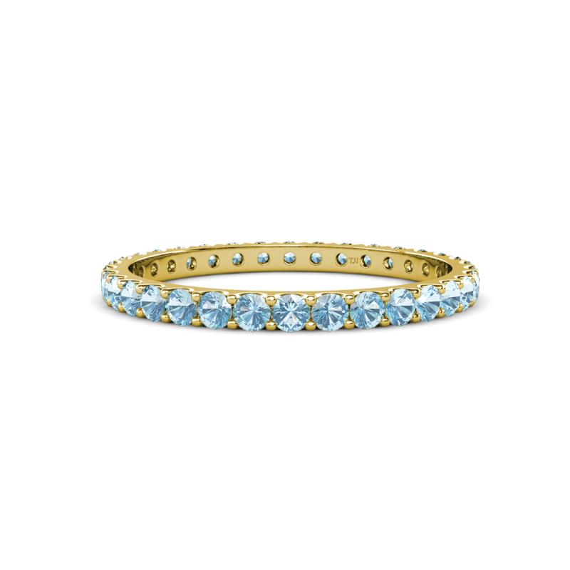 Audrey 2.00 mm Aquamarine U Prong Eternity Band 