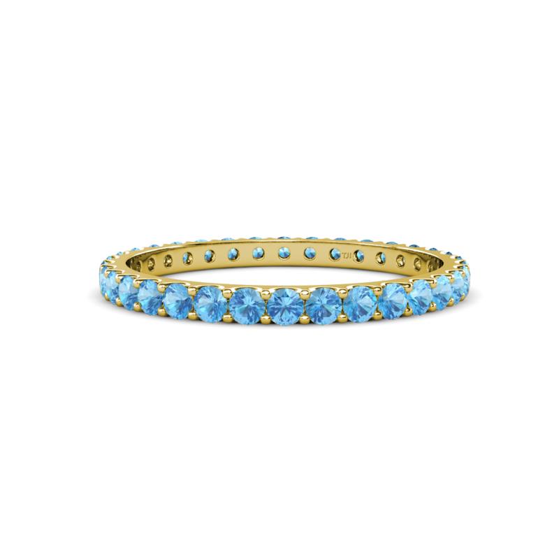Audrey 2.00 mm Blue Topaz U Prong Eternity Band 