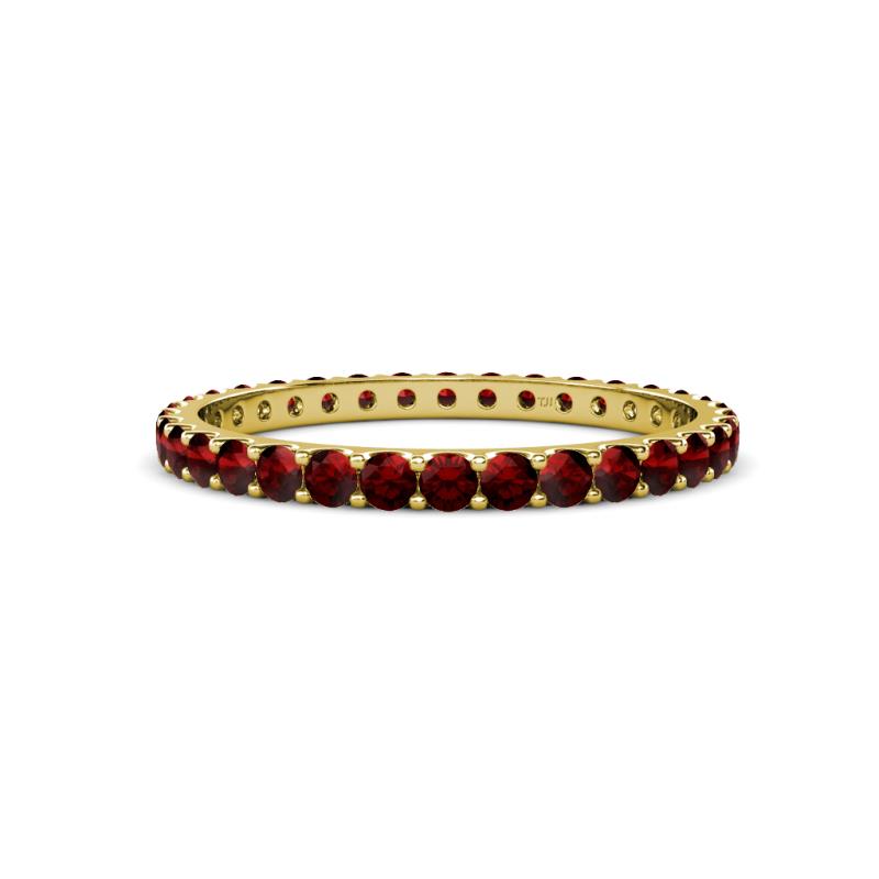 Audrey 2.00 mm Red Garnet U Prong Eternity Band 