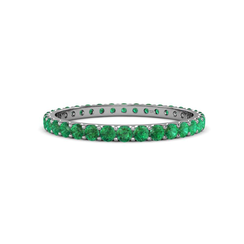 Audrey 2.00 mm Emerald U Prong Eternity Band 