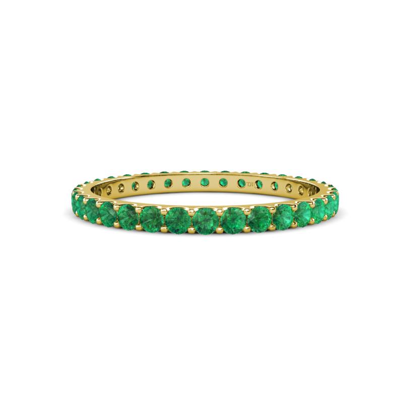 Audrey 2.00 mm Emerald U Prong Eternity Band 