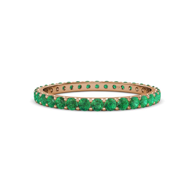 Audrey 2.00 mm Emerald U Prong Eternity Band 
