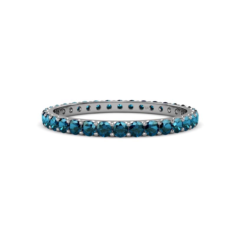 Audrey 2.00 mm Blue Diamond U Prong Eternity Band 