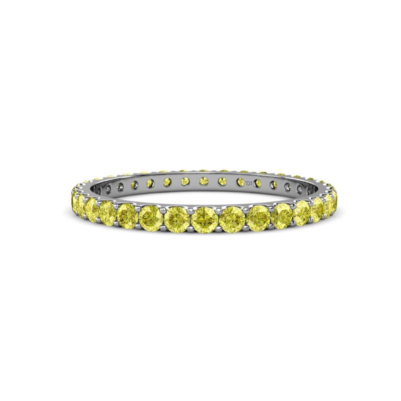 Audrey 2.00 mm Yellow Diamond U Prong Eternity Band 