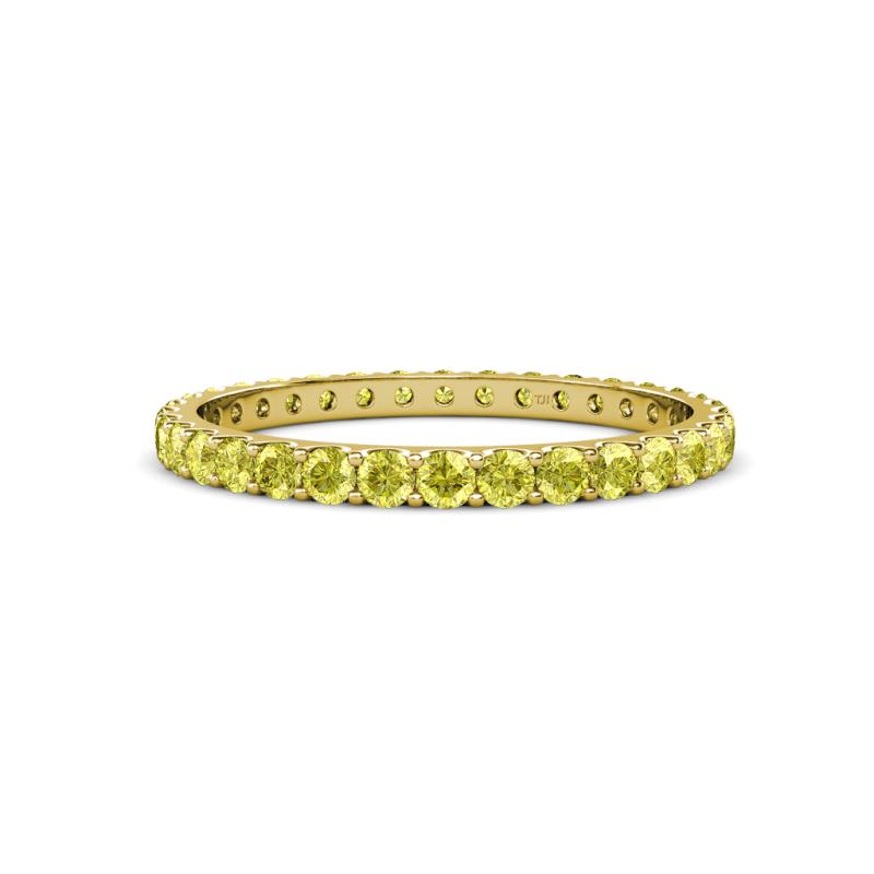 Audrey 2.00 mm Yellow Diamond U Prong Eternity Band 