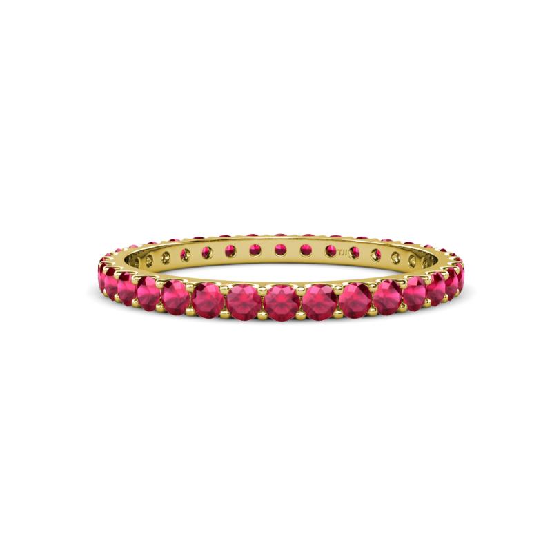 Audrey 2.00 mm Ruby U Prong Eternity Band 
