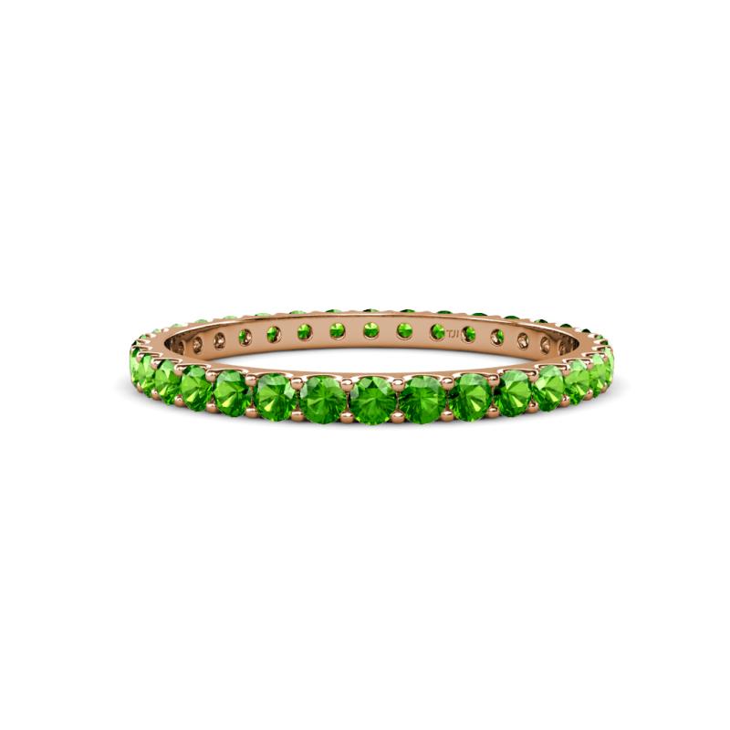 Audrey 2.00 mm Green Garnet U Prong Eternity Band 