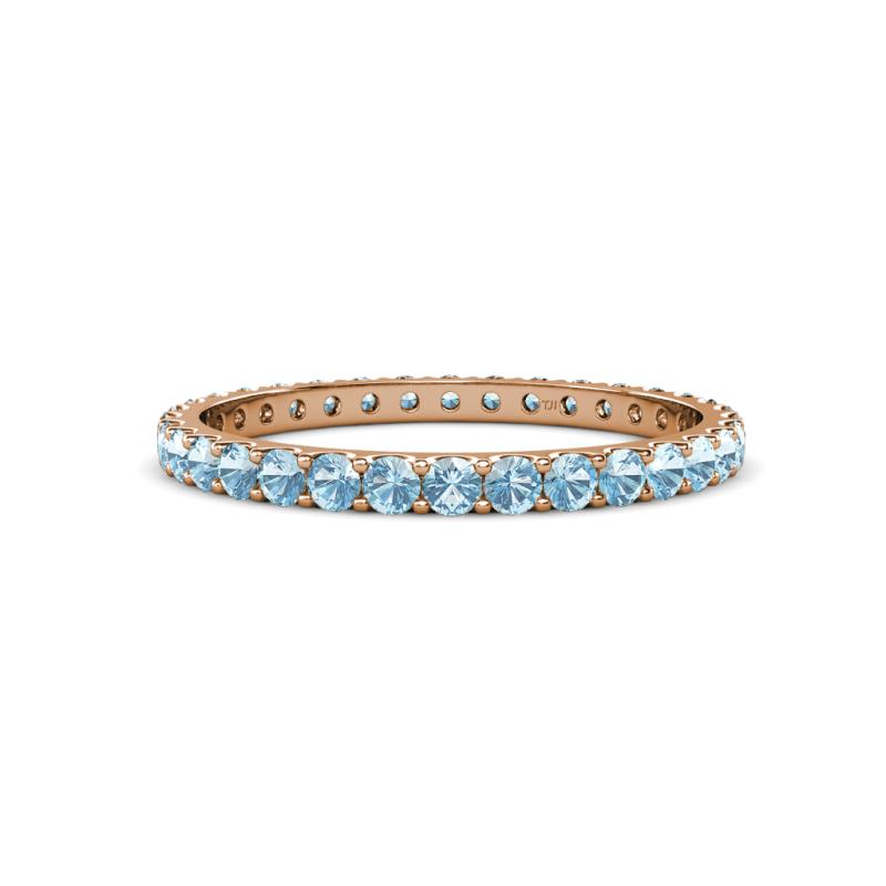 Audrey 2.00 mm Aquamarine U Prong Eternity Band 