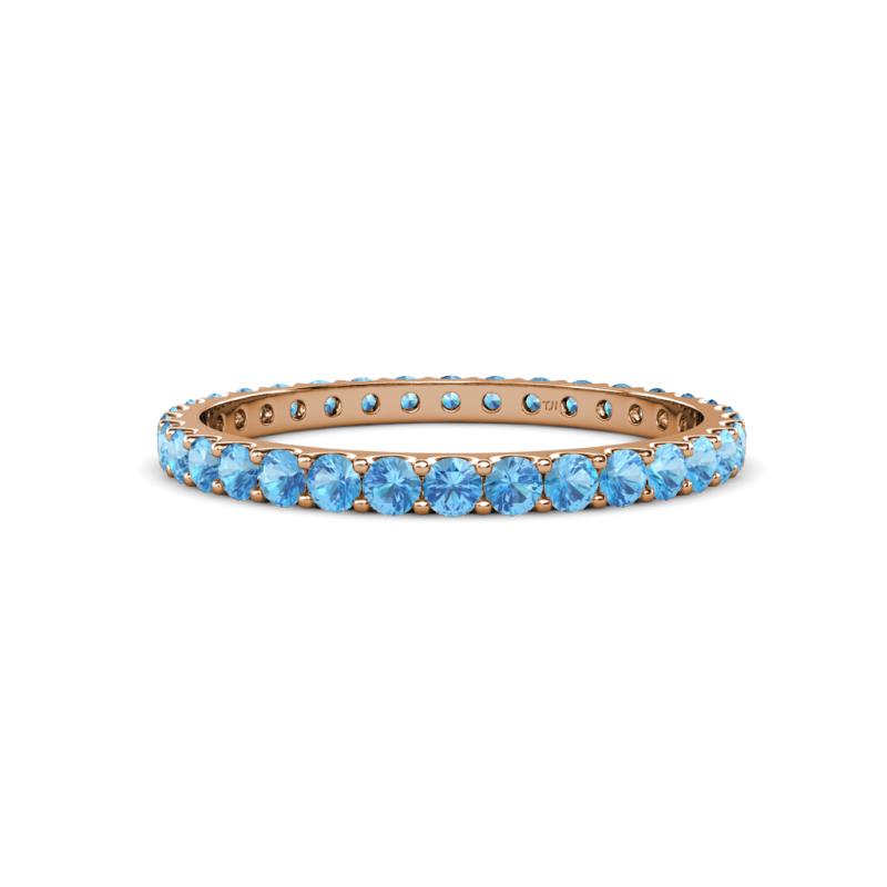 Audrey 2.00 mm Blue Topaz U Prong Eternity Band 