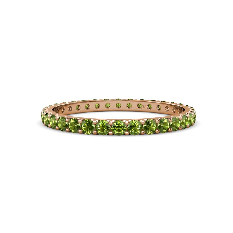Audrey 2.00 mm Peridot U Prong Eternity Band 