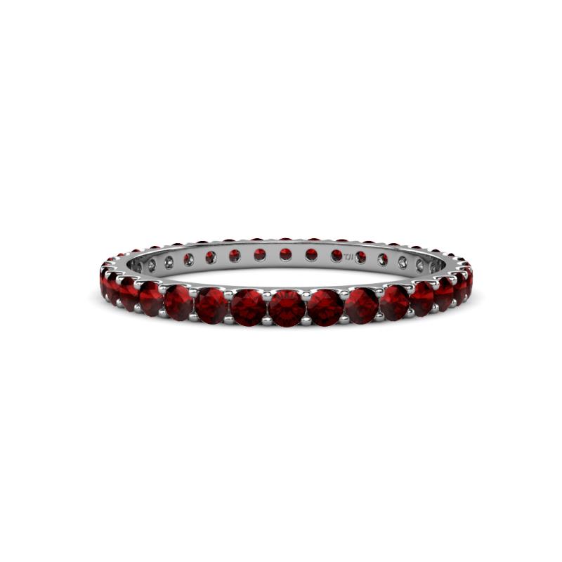 Audrey 2.00 mm Red Garnet U Prong Eternity Band 