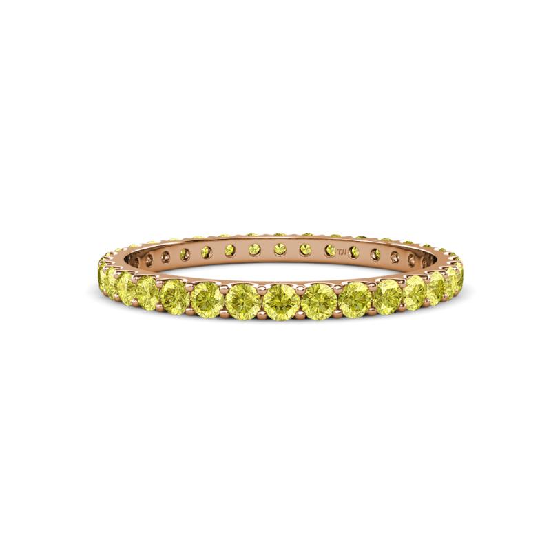 Audrey 2.00 mm Yellow Diamond U Prong Eternity Band 