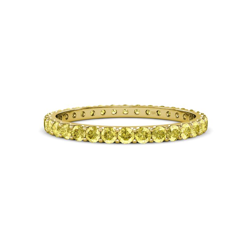 Audrey 2.00 mm Yellow Sapphire U Prong Eternity Band 