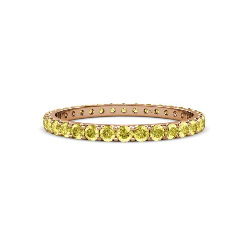 Audrey 2.00 mm Yellow Sapphire U Prong Eternity Band 