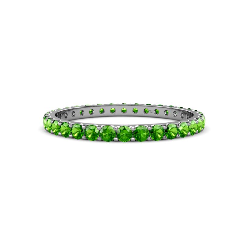 Audrey 2.00 mm Green Garnet U Prong Eternity Band 