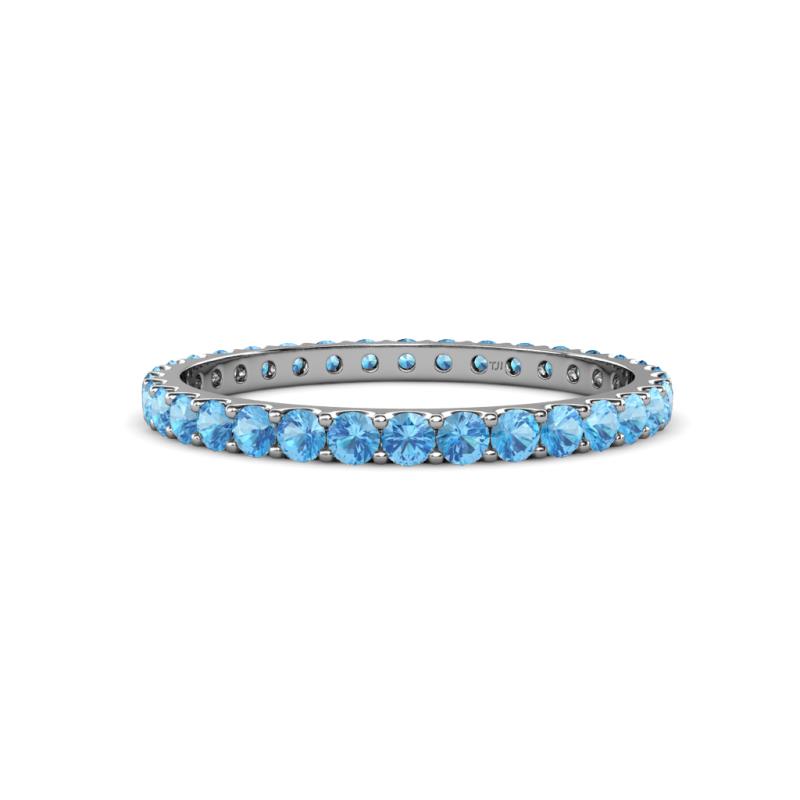 Audrey 2.00 mm Blue Topaz U Prong Eternity Band 