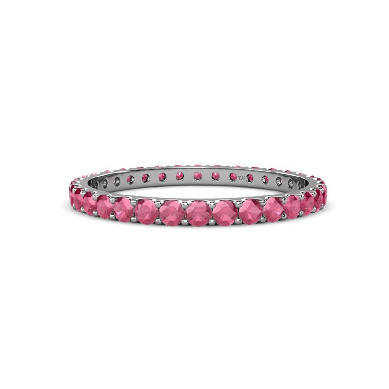 Audrey 2.00 mm Rhodolite Garnet U Prong Eternity Band 