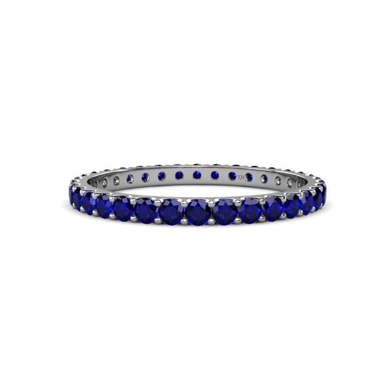 Audrey 2.40 mm Blue Sapphire U Prong Eternity Band 