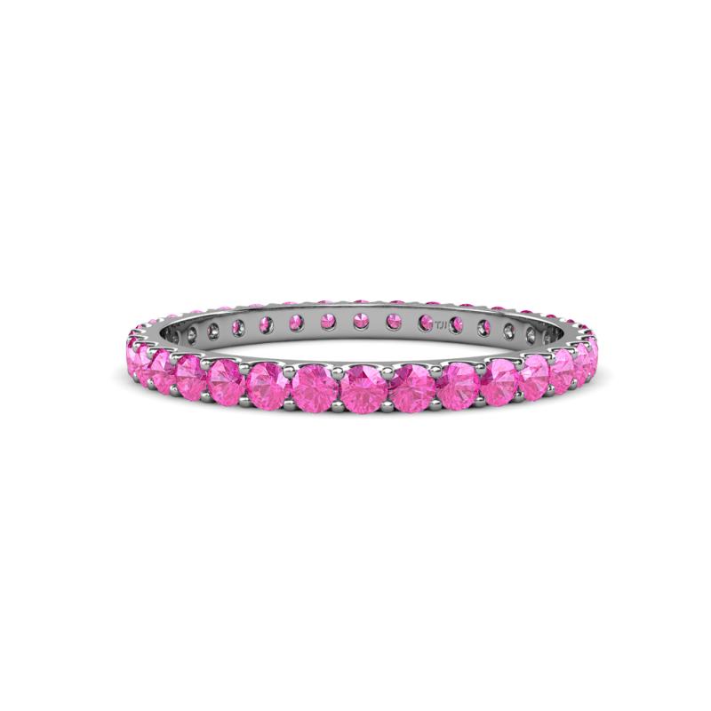 Audrey 2.40 mm Pink Sapphire U Prong Eternity Band 