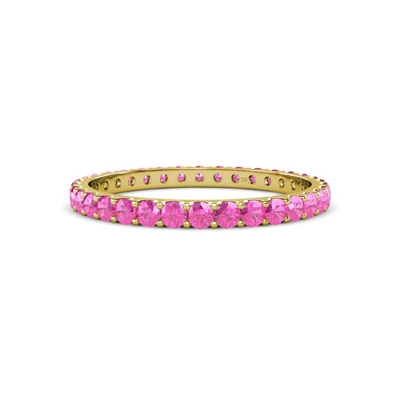 Audrey 2.40 mm Pink Sapphire U Prong Eternity Band 