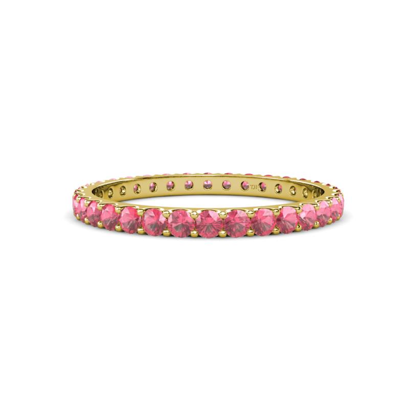 Audrey 2.40 mm Pink Tourmaline U Prong Eternity Band 