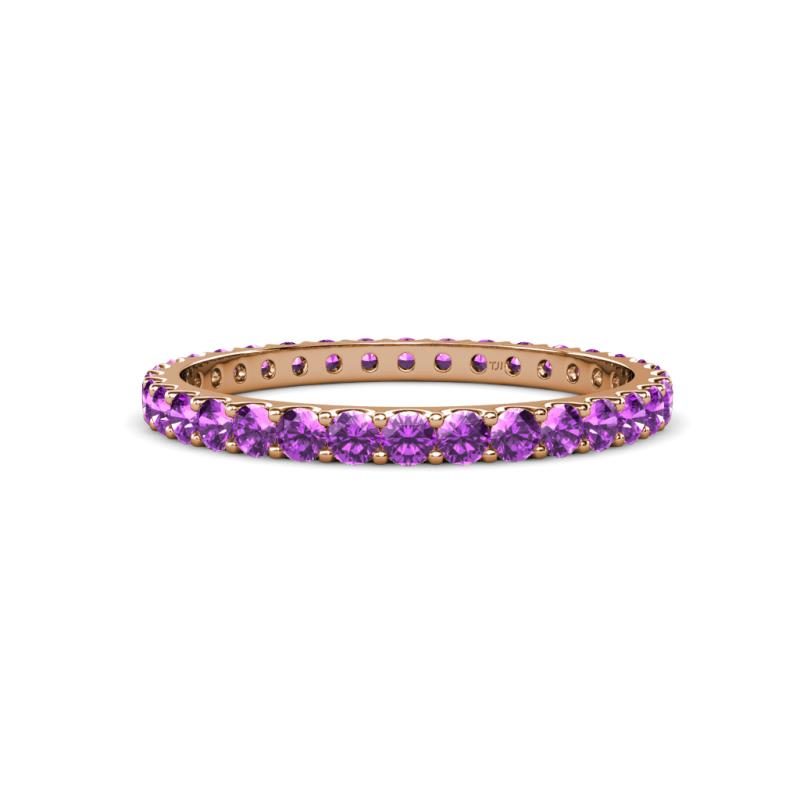 Audrey 2.40 mm Amethyst U Prong Eternity Band 