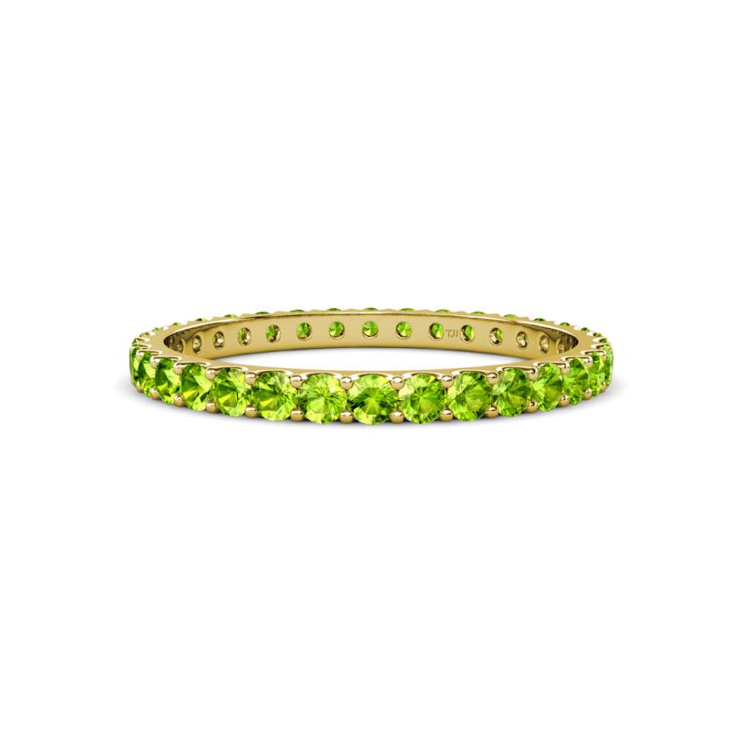 Audrey 2.40 mm Peridot U Prong Eternity Band 