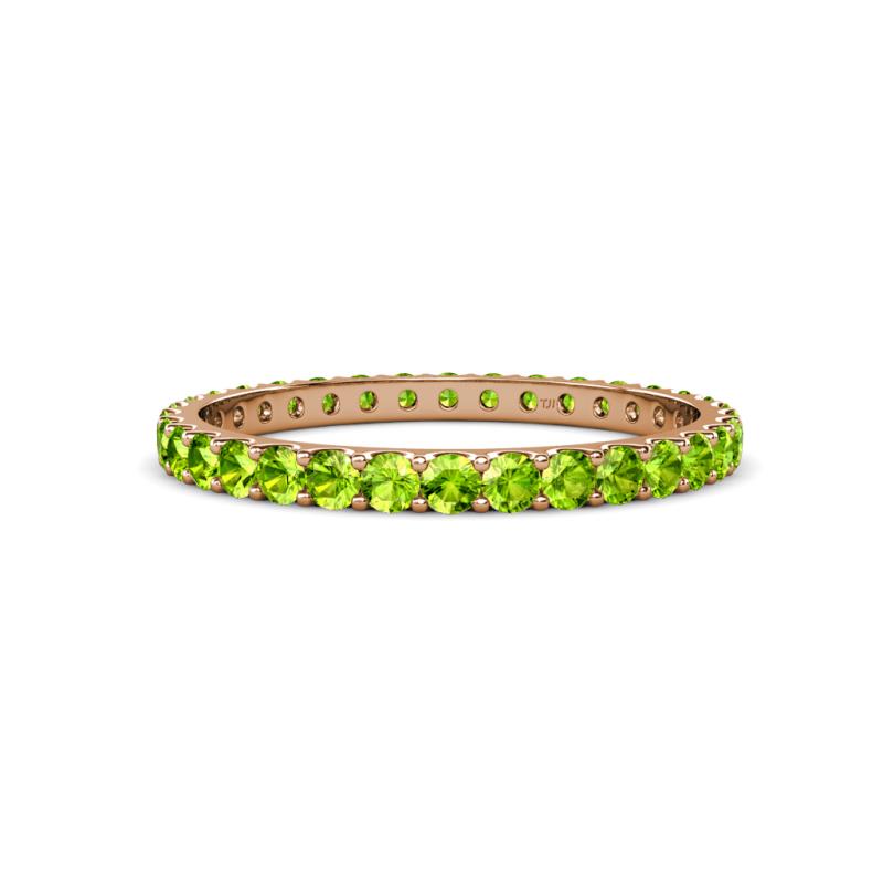 Audrey 2.40 mm Peridot U Prong Eternity Band 
