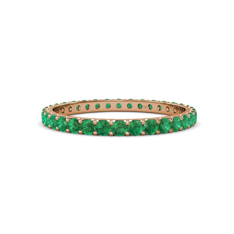 Audrey 2.40 mm Emerald U Prong Eternity Band 