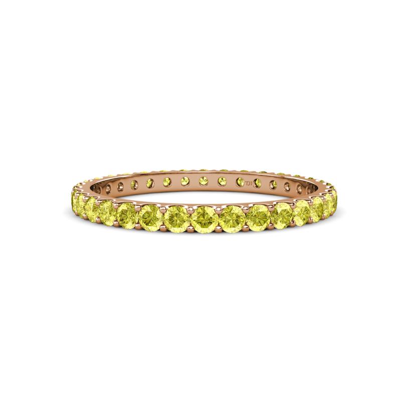 Audrey 2.40 mm Yellow Diamond U Prong Eternity Band 