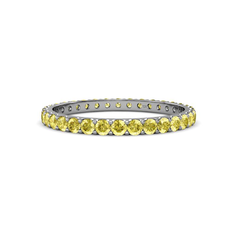 Audrey 2.40 mm Yellow Sapphire U Prong Eternity Band 