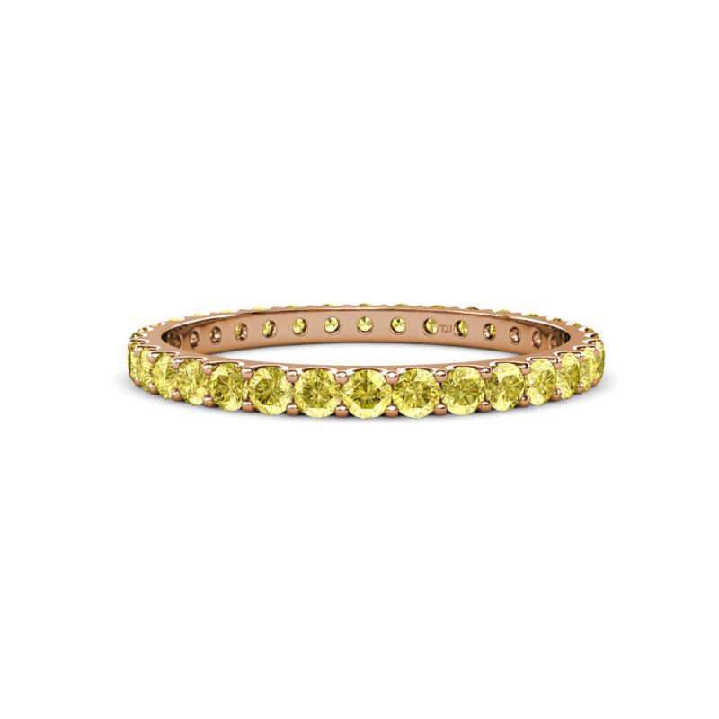 Audrey 2.40 mm Yellow Sapphire U Prong Eternity Band 