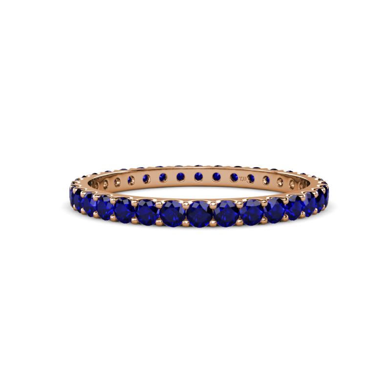 Audrey 2.40 mm Blue Sapphire U Prong Eternity Band 