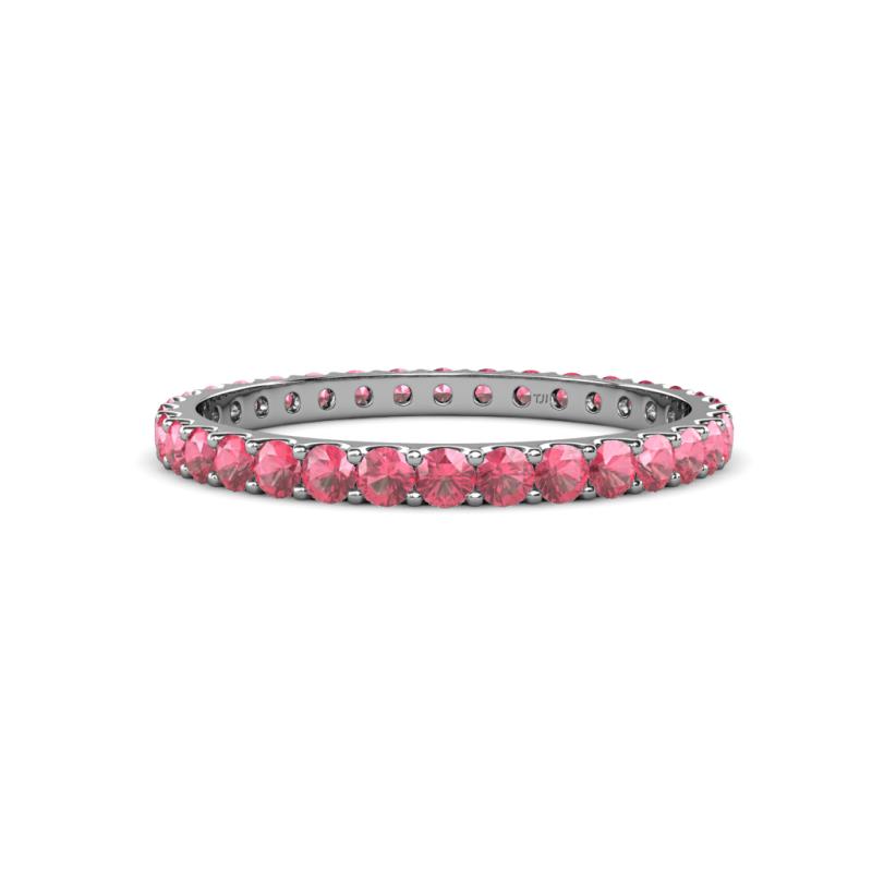 Audrey 2.40 mm Pink Tourmaline U Prong Eternity Band 