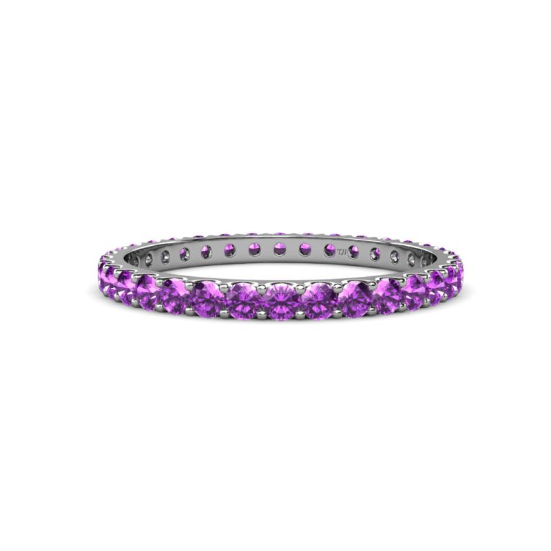 Audrey 2.40 mm Amethyst U Prong Eternity Band 