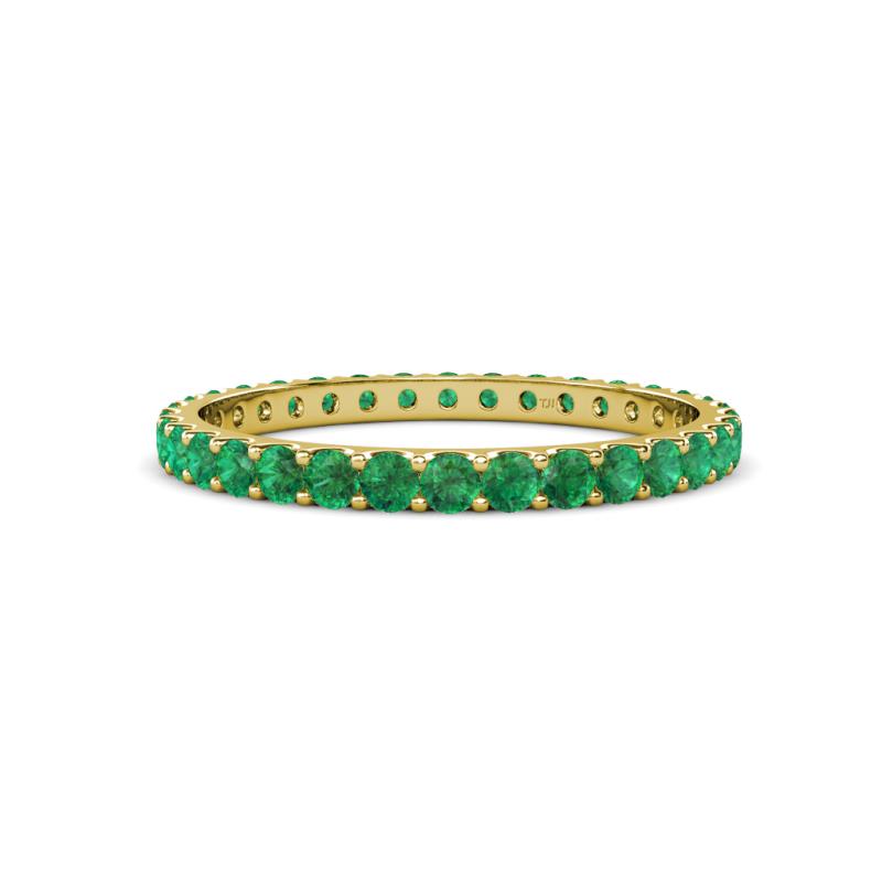 Audrey 2.40 mm Emerald U Prong Eternity Band 